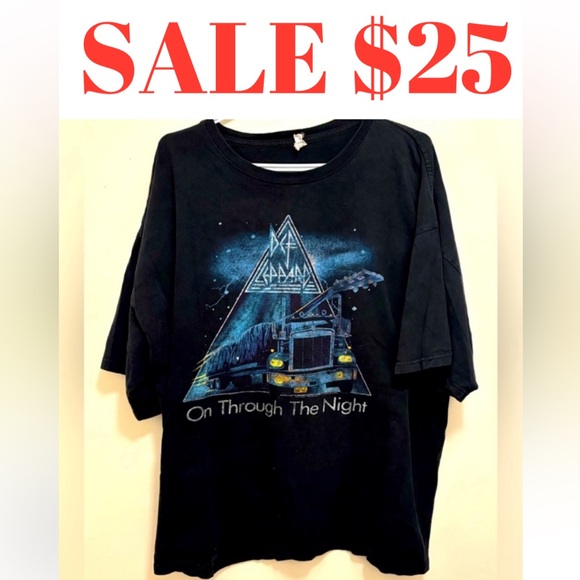 Def Leppard Other - Def Leppard 1980’s On Through The Night Vintage Concert Rock Band Music Shirt